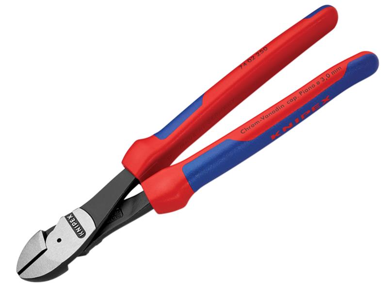 Knipex 74 02 250 SB High Leverage Diagonal Cutters Multi-Component Grip 250mm (10in)