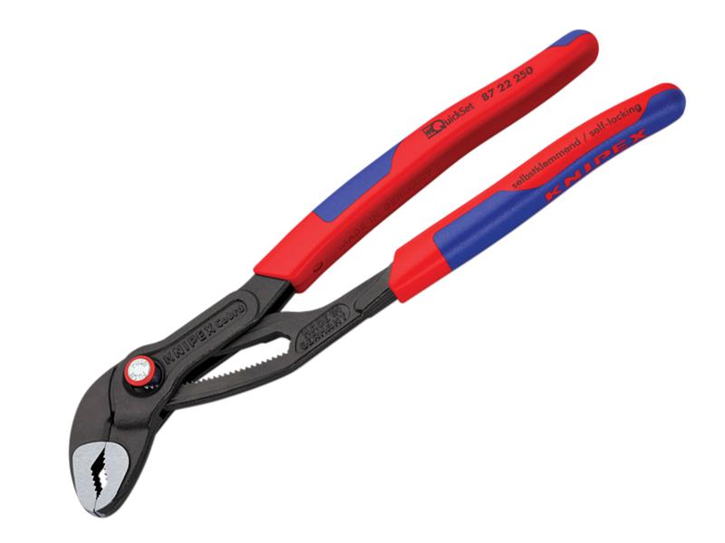 Knipex 87 22 250 SB Cobra� Quickset Water Pump Pliers Multi-Component 250mm - 50mm Capacity