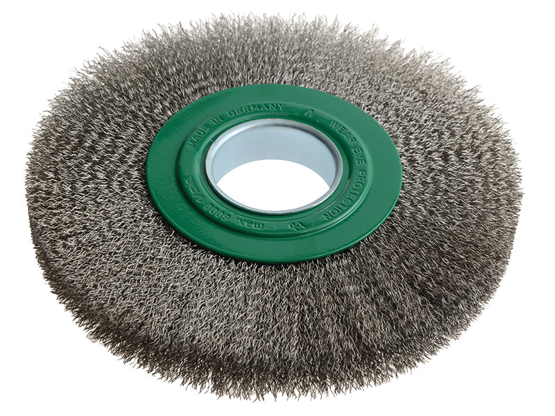 Lessmann 365.362 Wheel Brush D200mm x W24-27 x 50 Bore Stainless Steel Wire 0.30