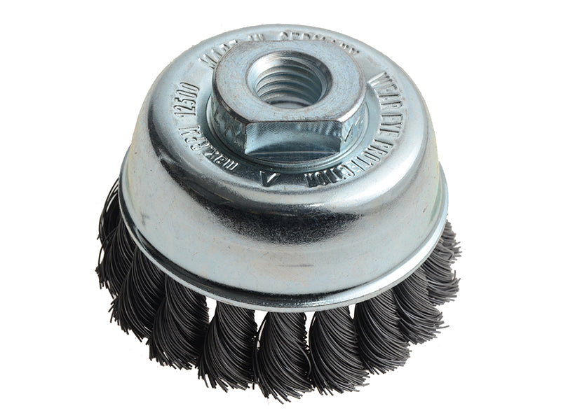 Lessmann 482.117 Knot Cup Brush 65mm M14x2.0, 0.35 Steel Wire