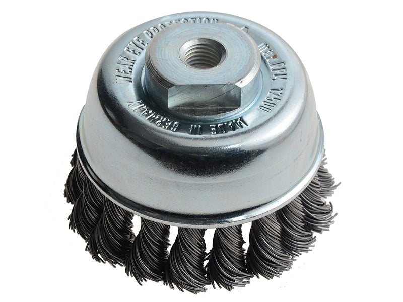 Lessmann 482.213 Knot Cup Brush 65mm M10x1.25, 0.50 Steel Wire