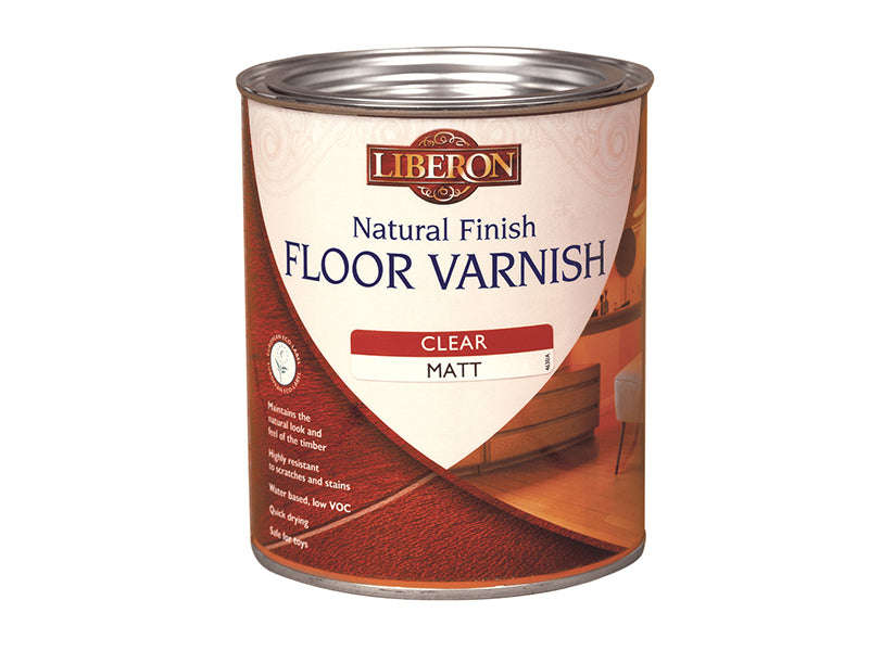 Liberon 003554 Natural Finish Floor Varnish Clear Satin 2.5 litre