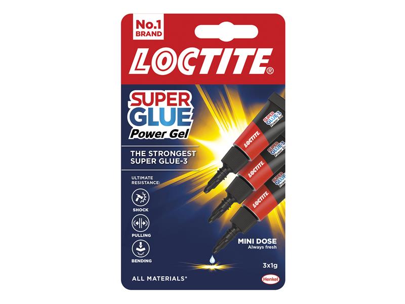 Loctite 2642101 Super Glue-3 Power Gel, Tube 3 x 1g