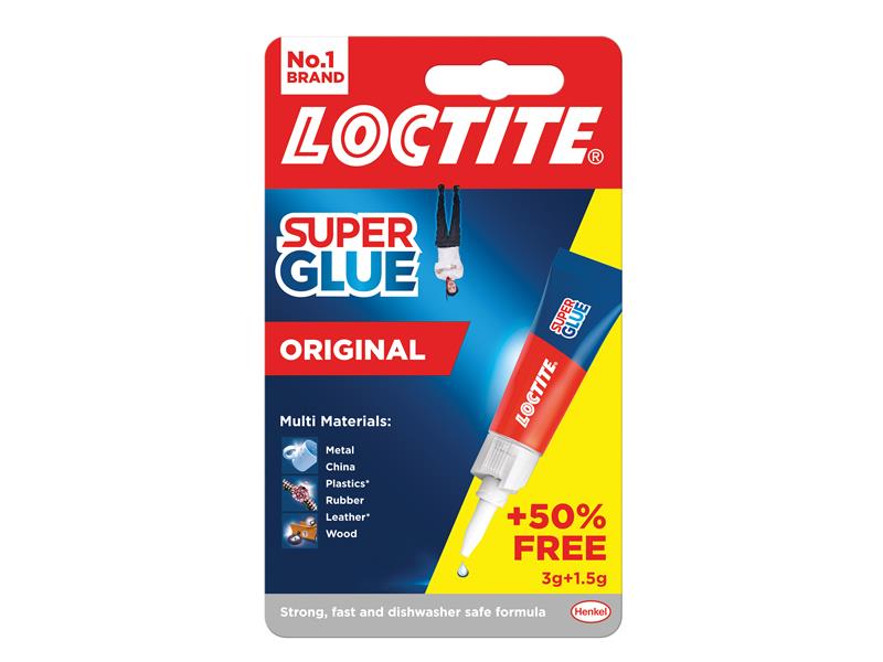 Loctite 2633452 Super Glue Liquid, Tube 3g + 50% Free