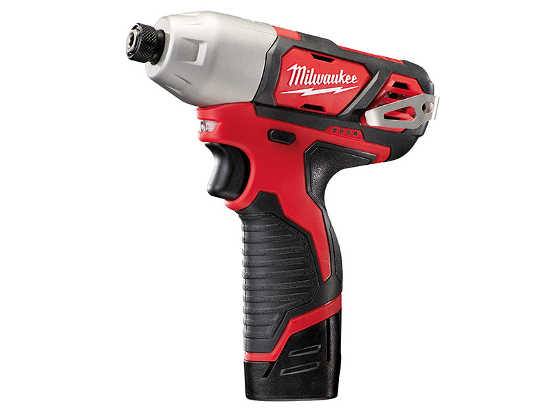 Milwaukee 4933443895 M12 BID-202C Sub Compact 1/4in Impact Driver 12V 2 x 2.0Ah Li-ion