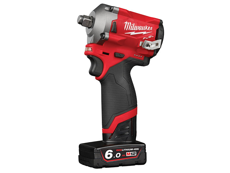 Milwaukee 4933464617 M12 FIWF12-622X FUEL™ Impact Wrench Kit 12V 1 x 2.0Ah & 1 x 6.0Ah Li-ion