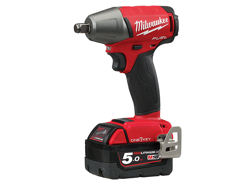 Milwaukee 4933451375 M18 ONEIWF12-502X Fuel™ ONE-KEY™ 1/2in FR Impact Wrench 18V 2 x 5.0Ah Li-ion