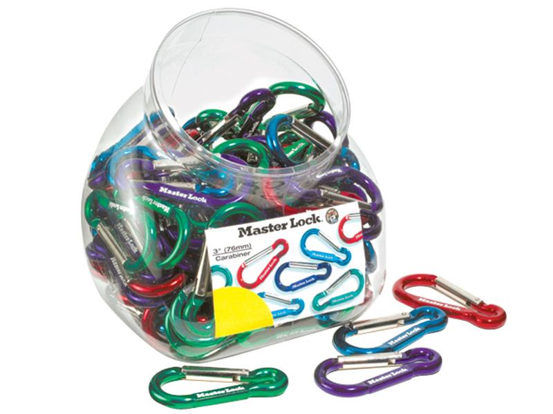 MasterLock 1270CAR-BOWL Carabiner Hook 76mm Mixed Colour