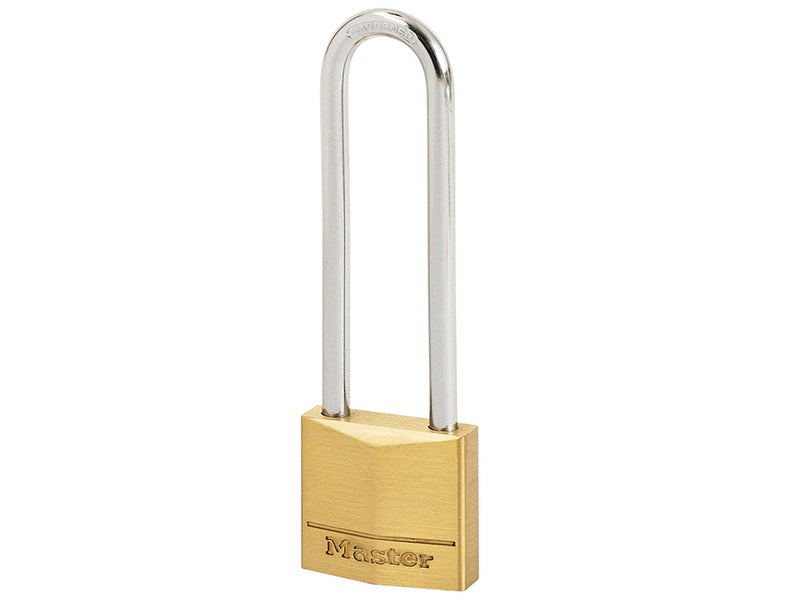 MasterLock 130EURDLJ Solid Brass 30mm Padlock 4-Pin - 64mm Shackle