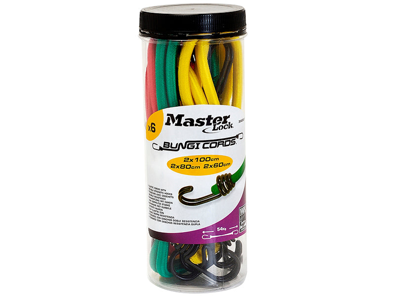 MasterLock 3040EURDAT Bungee Jar 6 Pieces