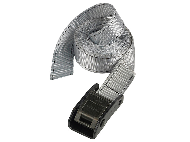 MasterLock 3112EURDAT Lashing Strap with Metal Buckle, Grey 5m 150kg (Single)