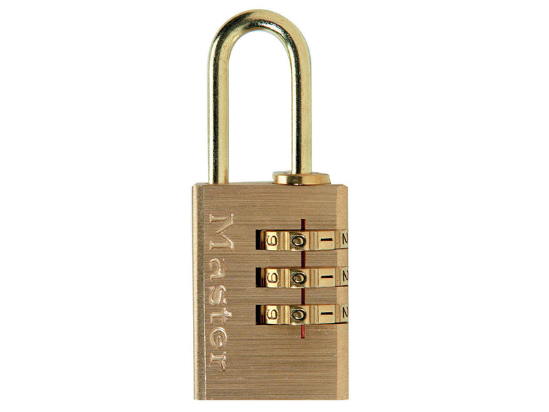 MasterLock 620EURD Brass Finish 20mm 3-Digit Combination Padlock