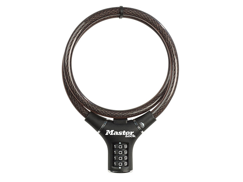 MasterLock 8229EURDPRO Black Steel Rigid Combination Cable 0.9m x 12mm