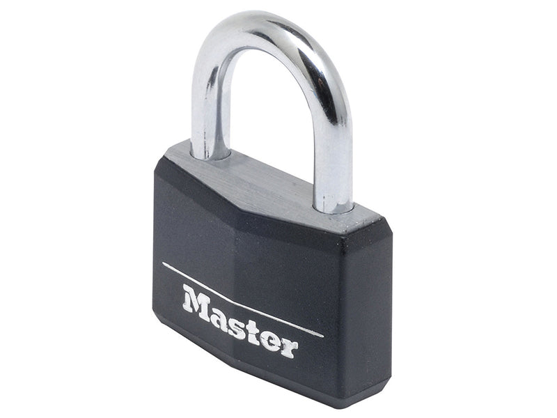 MasterLock 9150EURDBLK Aluminium Black Vinyl Cover 50mm Padlock 4-Pin