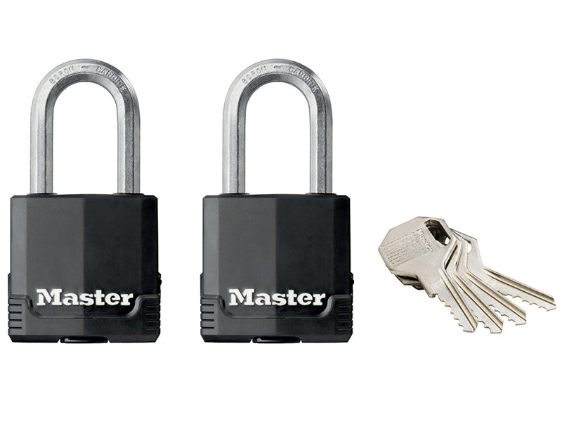 MasterLock M115EURTLF Excell� Weather Tough 45mm Padlock 4-Pin - Keyed Alike x 2