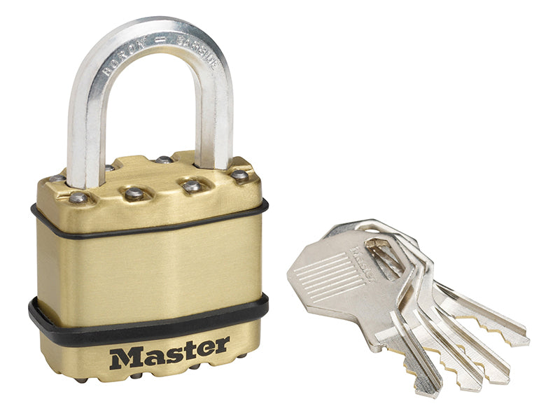 MasterLock M1BEURD Excell� Brass Finish 45mm Padlock 4-Pin