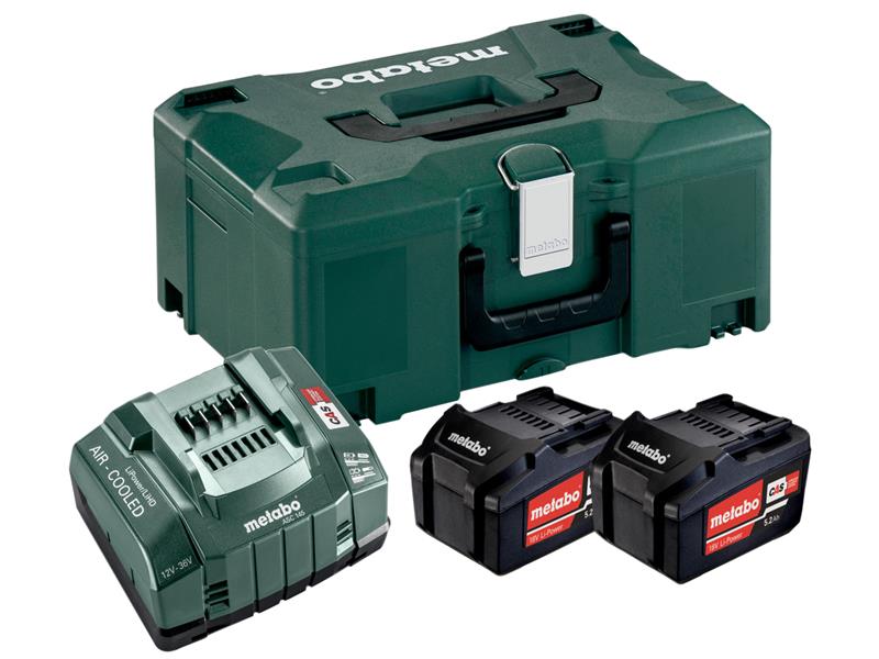 Metabo 685065000 Basic Li-ion Battery Set 18V 2 x 5.2Ah