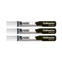Nobo Chalk Marker White Pk3