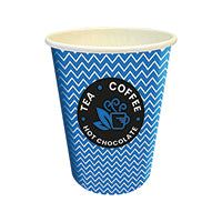 Cup 8oz Hot Drink Blue Pk50