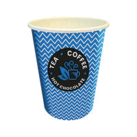 Cup 12oz Hot Drink Blue Pk50