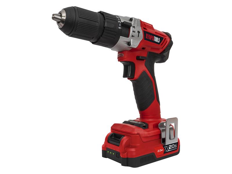 OlympiaPowerTools 09-915 X20S™ Combi Drill 20V 2 x 2.0Ah Li-ion