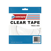 Gosecure Sm Tape 19mmx33m Clear Pk12