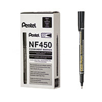 Pentel Perm Marker Ex Fine Blk Pk12