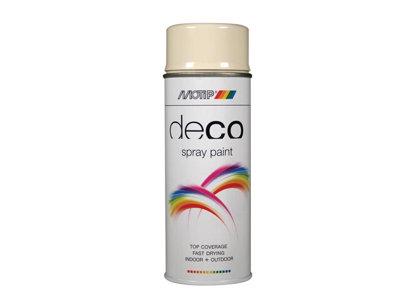 PlastiKote 01609 Deco Spray Paint High Gloss RAL 1013 Oyster White 400ml