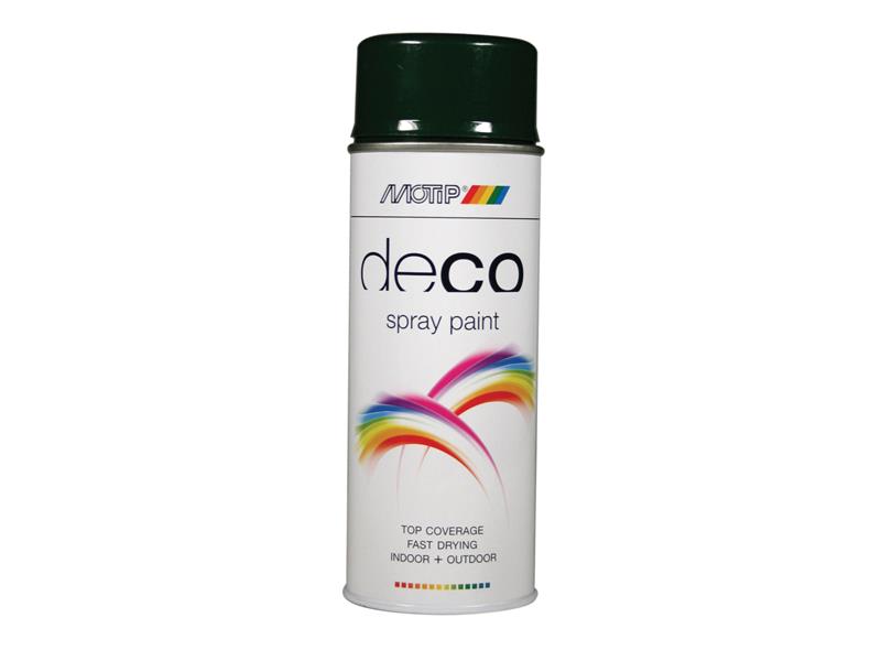 PlastiKote 01633 Deco Spray Paint High Gloss RAL 6009 Fir Green 400ml