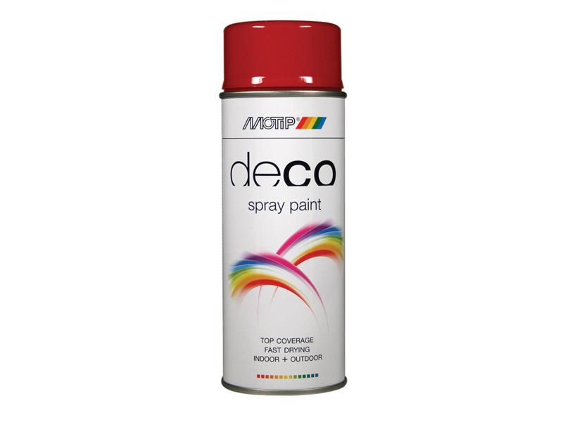 PlastiKote 01640 Deco Spray Paint High Gloss RAL 3002 Carmine Red 400ml