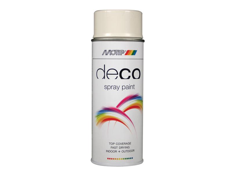 PlastiKote 01696 Deco Spray Paint High Gloss RAL 9002 Grey White 400ml