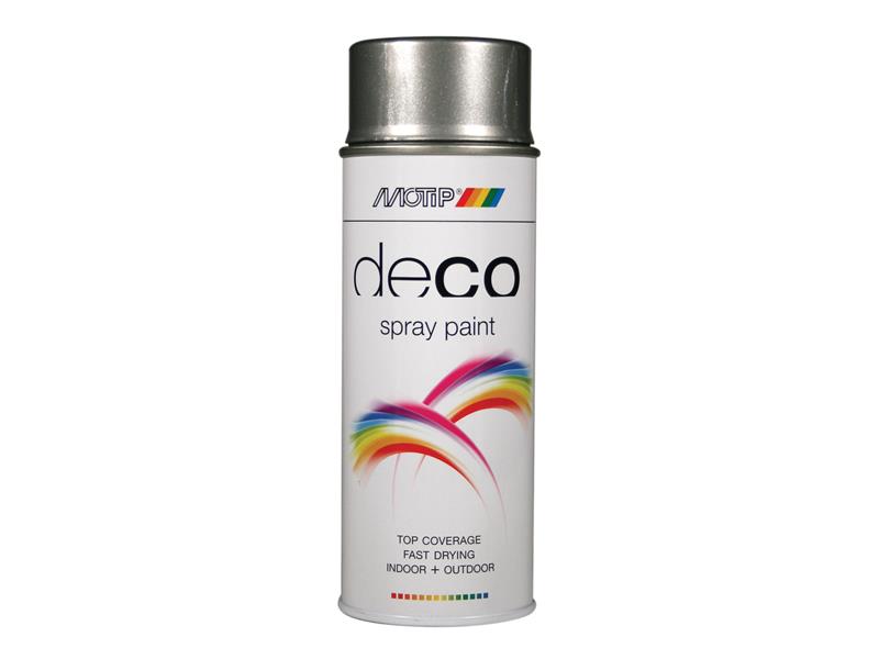PlastiKote 01697 Deco Spray Paint High Gloss RAL 9007 Grey Aluminium 400ml