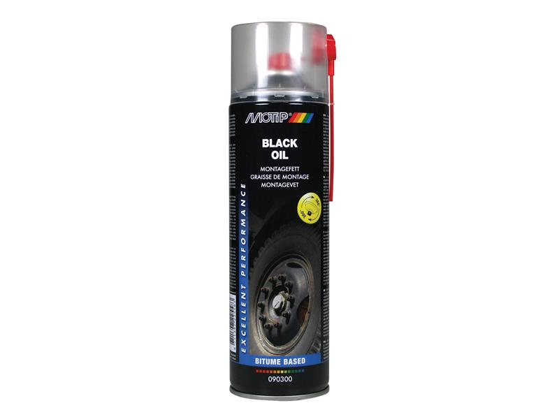 PlastiKote 090300 Pro Black Oil Spray 500ml