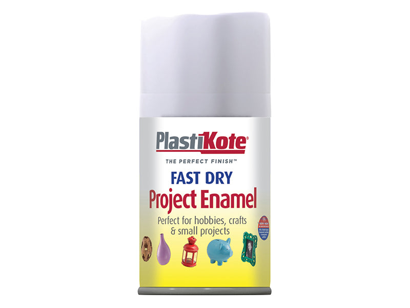 PlastiKote 440.0001021.046 Fast Dry Enamel Aerosol Matt White 100ml