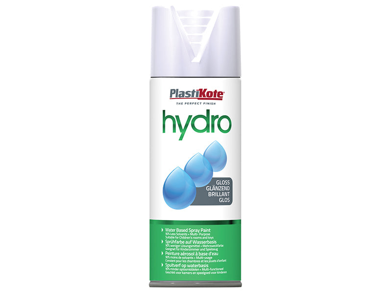 PlastiKote 440.0111005.076 Hydro Spray Paint White Gloss 350ml