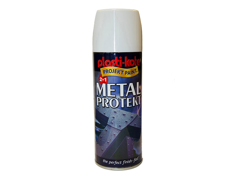 PlastiKote 440.0001286.076 Metal Protekt Spray Gloss White 400ml