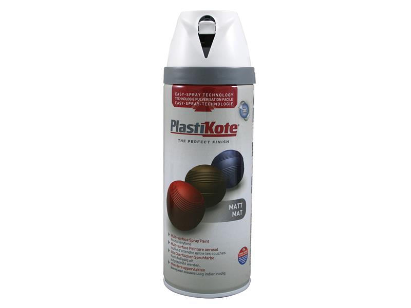 PlastiKote 440.0023112.076 Twist & Spray Matt Pure Brilliant White 400ml