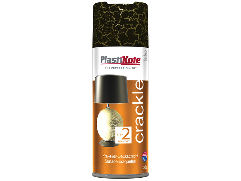 PlastiKote 440.0000495.076 Crackle Touch Spray Black Top Coat 400ml