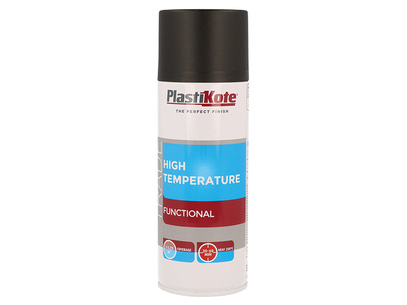 PlastiKote 440.0071018.076 Trade High Temperature Spray Paint Black 400ml