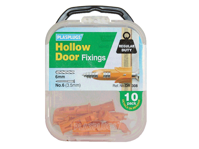 Plasplugs DR308 DR 308 Hollow Door Fixings (10)