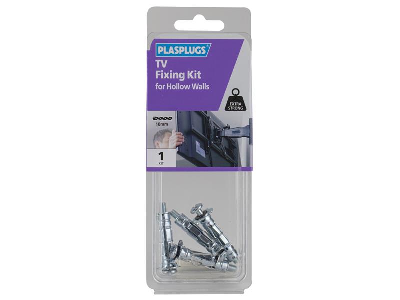 Plasplugs KTVS103 TV Fixing Kit for Solid Walls