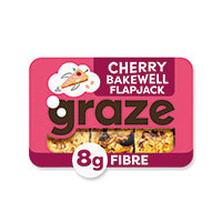 Graze Cherry Bakewell Flapjack Punnet Pk9