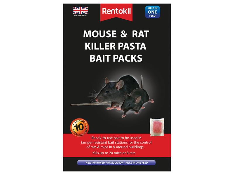 Rentokil FMR52 Mouse & Rat Killer Pasta Bait (Sachets 10)