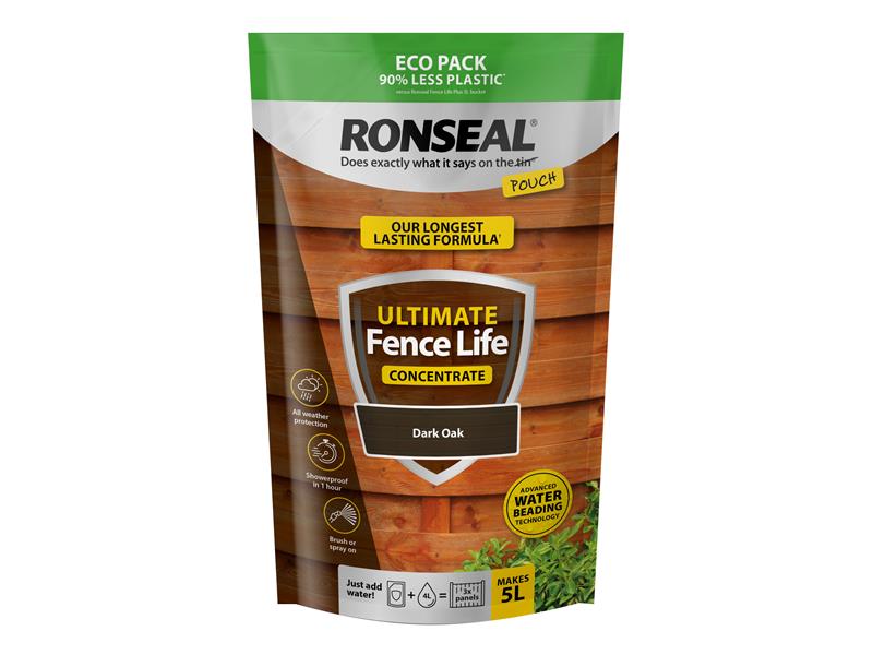 Ronseal 39383 Ultimate Fence Life Concentrate Dark Oak 950ml