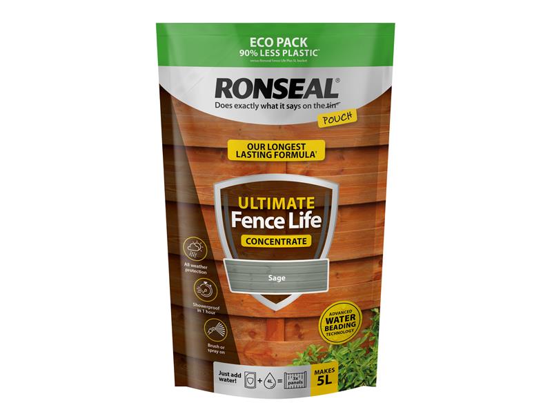 Ronseal 39387 Ultimate Fence Life Concentrate Sage 950ml