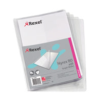 Rexel Nyrex Sngl Wallets A4 Clr Pk25