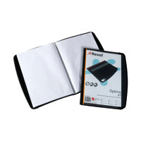 Rexel Optima Disp Bk 20 Pckt Blk Pk6