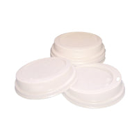 Cterpack 25Cl Ppr Cup Lids Wht Pk100