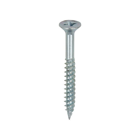 TIMCO Twin-Threaded Countersunk Silver Woodscrews - 8 x 1 1/2 Box OF 200 - 08112CWZ
