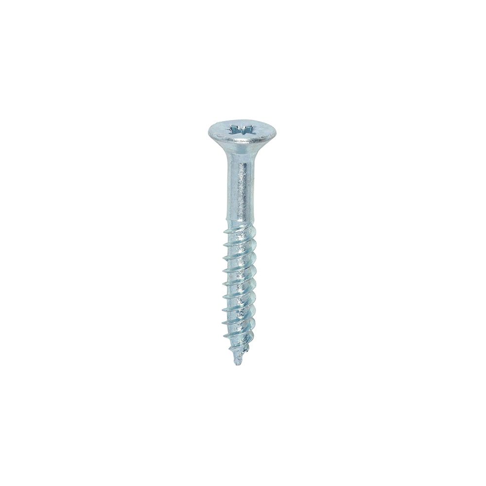 TIMCO Twin-Threaded Countersunk Silver Woodscrews - 8 x 1 1/4 Box OF 200 - 08114CWZ